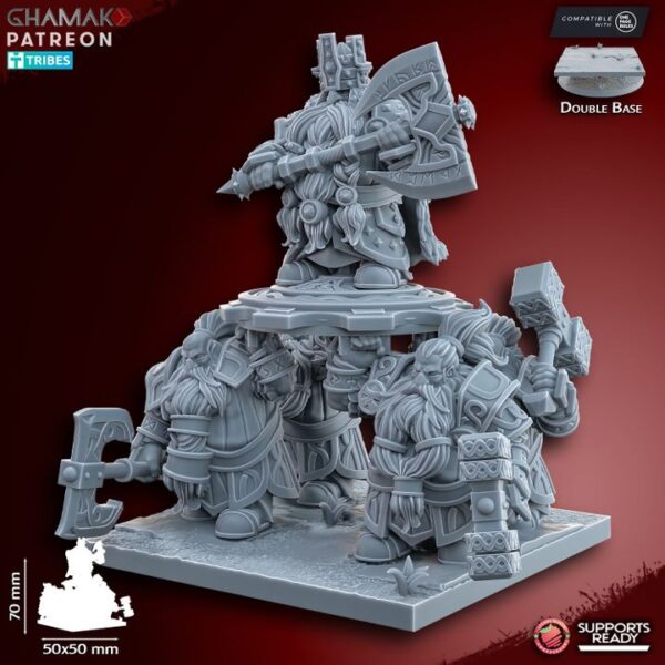 Dwarven King on Shield
