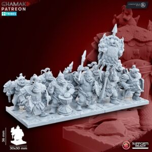 Grey waste orcs with melee weapon and shield