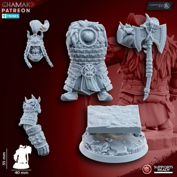 Grey Orc Warlord on foot - Image 2