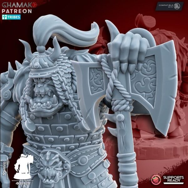 Grey Orc Warlord on foot - Image 3