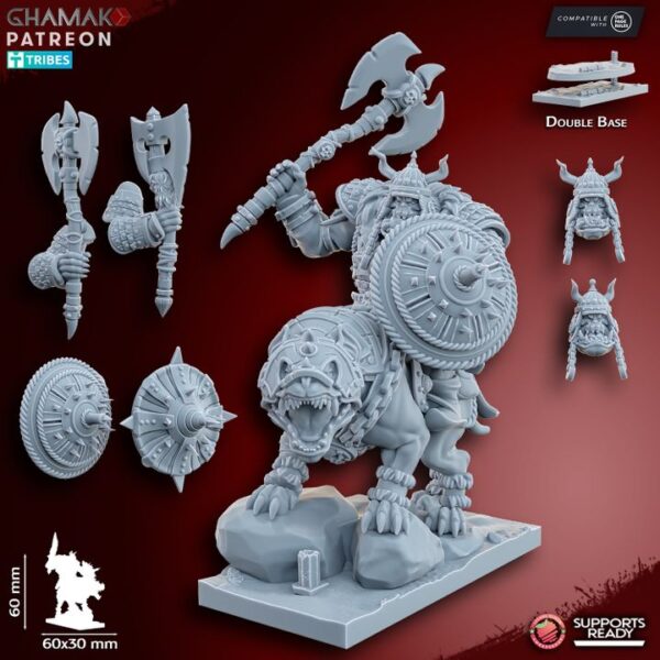 Grey Orc Warlord on warg